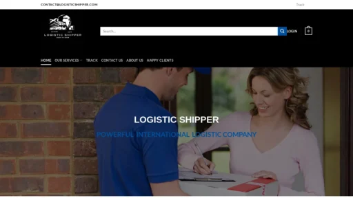 Scam Website Screenshot Logisticshipper.com