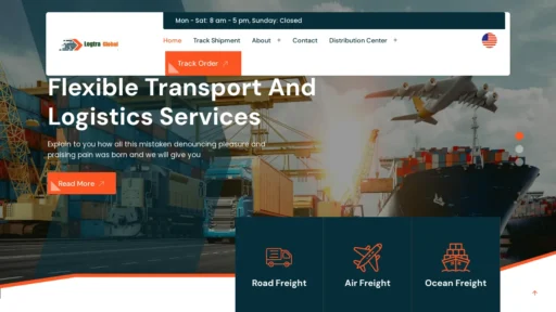 Scam Website Screenshot Logtraglobal.com