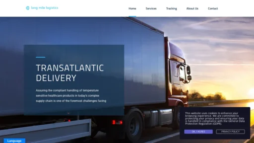 Scam Website Screenshot Longmilelogistics.com