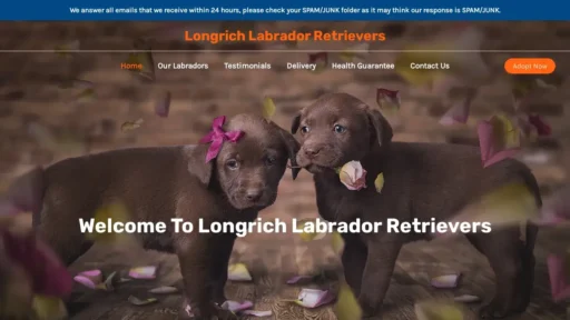 Scam Website Screenshot Longrichlabradorretrievers.com
