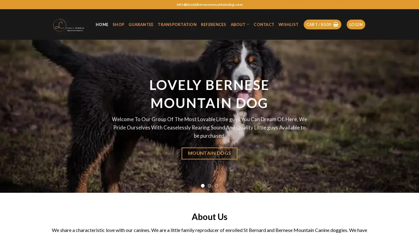 is lovelybernesemountaindog.com legit? screenshot