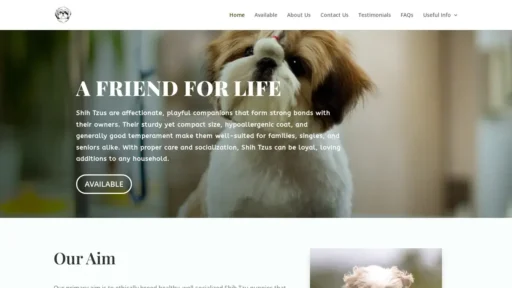 Scam Website Screenshot Lovelyfamilyshihtzupuppies.com