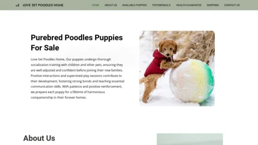 Scam Website Screenshot Lovesetpoodleshome.com
