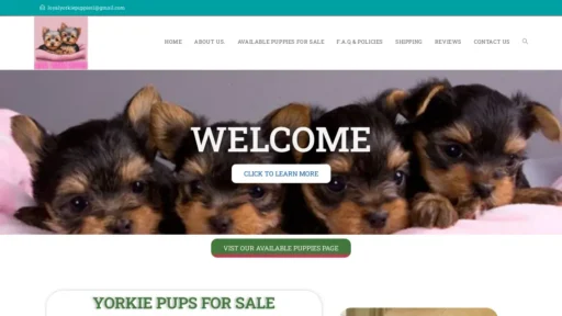 Scam Website Screenshot Loyalyorkiepuppies.com