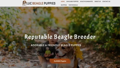 Scam Website Screenshot Lucbeaglepuppies.com