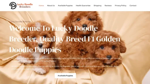 Scam Website Screenshot Luckydoodlebreeder.com