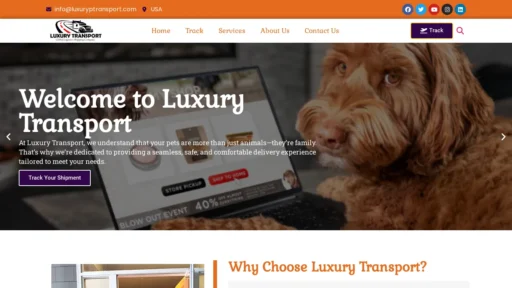 Scam Website Screenshot Luxuryptransport.com