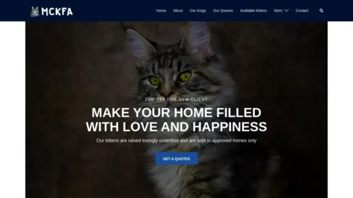 Scam Website Screenshot Mainecoonkiittenforadoption.com