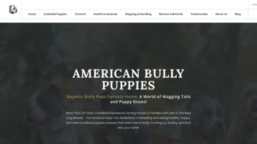 Scam Website Screenshot Majesticbullypupsdynasty.com