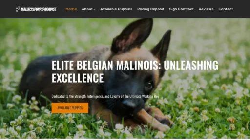 Scam Website Screenshot Malinoispuppyparadise.com