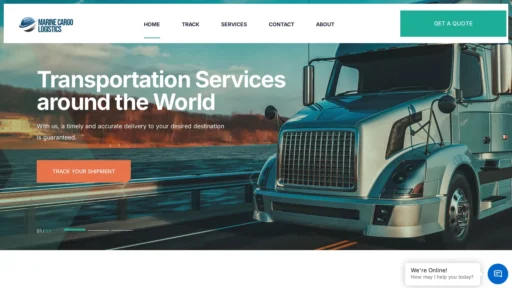 Scam Website Screenshot Marinecargoandlogistics.com