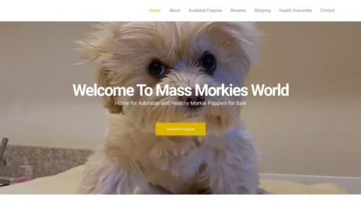 Scam Website Screenshot Massmorkiesworld.com