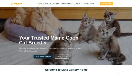 Scam Website Screenshot Matecatteryhome.com