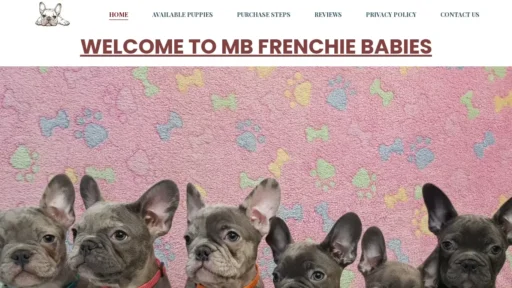 Scam Website Screenshot Mbfrenchiebabies.com