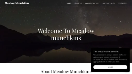 Scam Website Screenshot Meadowmunchkins.com