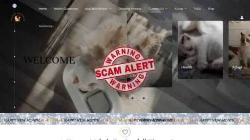 Scam Website Screenshot Melodyragdolls.com