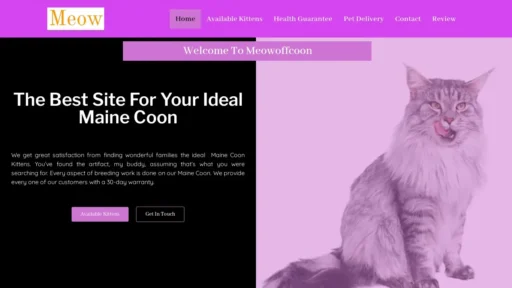 Scam Website Screenshot Meowoffcoon.org