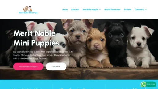 Scam Website Screenshot Meritnobleminipups.com