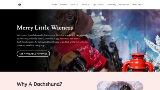 Scam Website Screenshot Merrrylittlewieners.com
