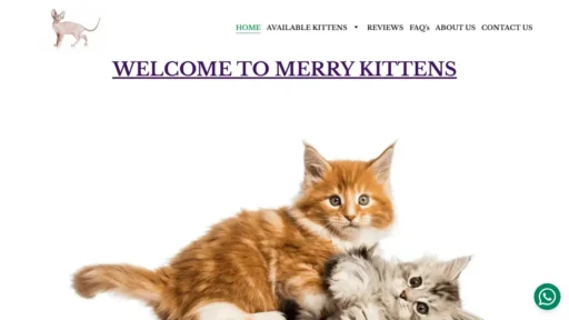 Scam Website Screenshot Merrykittens.co.za