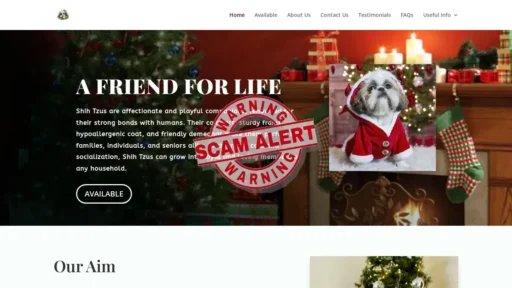 Scam Website Screenshot Merrylovingcuties.com