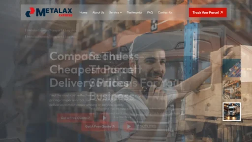 Scam Website Screenshot Metalaxexpress.com