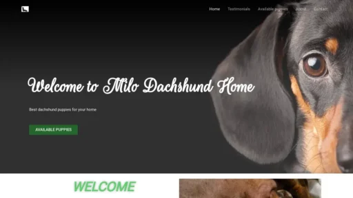 Scam Website Screenshot Milodachshundpuppies.com