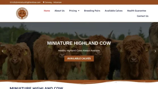 Scam Website Screenshot Miniaturehighlandcow.com