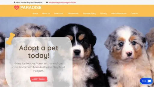 Scam Website Screenshot Miniaussieparadise.online