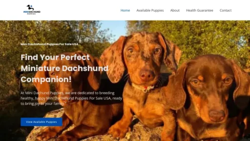 Scam Website Screenshot Minidachundpuppies.net