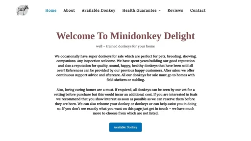 Scam Website Screenshot Minidonkeydelight.com