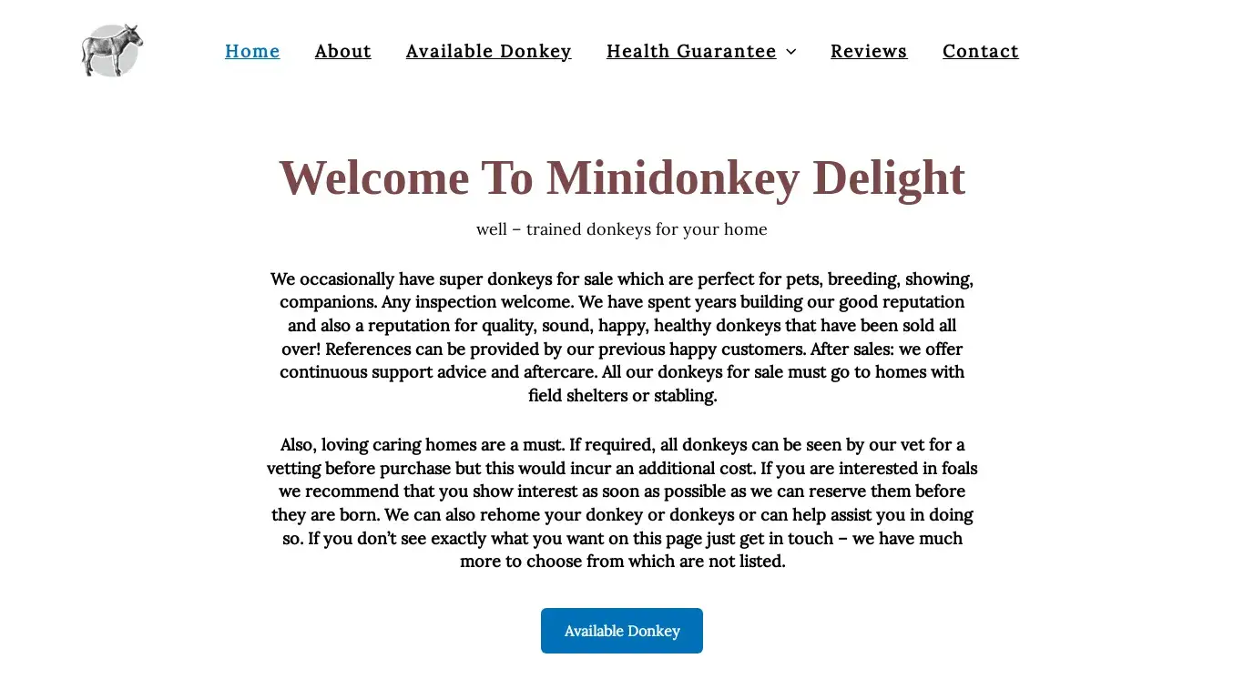 is minidonkeydelight.com legit? screenshot