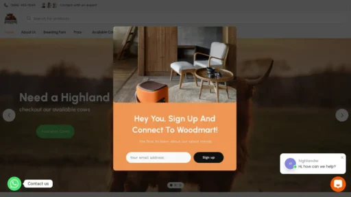 Scam Website Screenshot Minihighlanderfarm.com