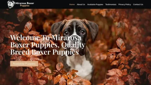 Scam Website Screenshot Mirarosaboxerpuppies.com