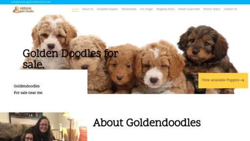 Scam Website Screenshot Miriamgoldendoodles.com
