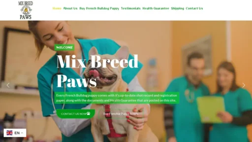Scam Website Screenshot Mixbreedpaws.com