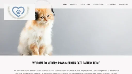 Scam Website Screenshot Modernpawssiberiancats.com