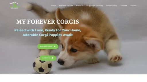 Scam Website Screenshot Myforevercorgis.com