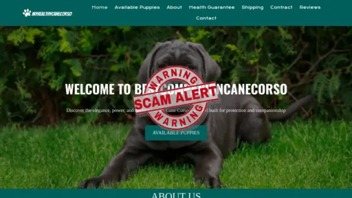 Scam Website Screenshot Myhealthycanecorso.com