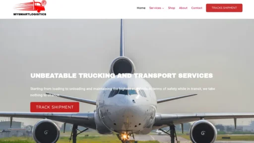 Scam Website Screenshot Mysmartlogistics.com