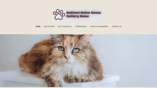 Scam Website Screenshot Oaklandcoonzcattery.com