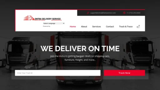 Scam Website Screenshot Ontradeliveryservice.com
