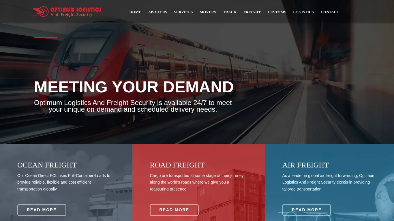 is Optimum Logistics And Freight Security | Express Delivery, Courier & Shipping Services | Worlwide legit? screenshot