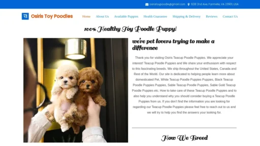 Scam Website Screenshot Osiristoypoodle.com