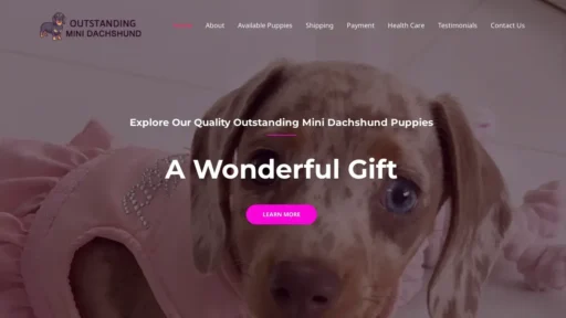 Scam Website Screenshot Outstandingminidachshund.com