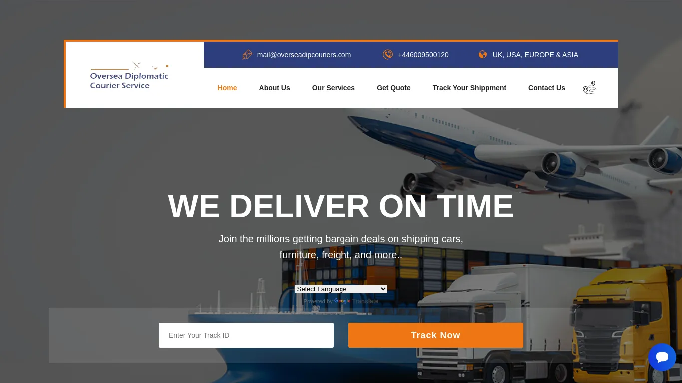 is overseadipcouriers.com legit? screenshot