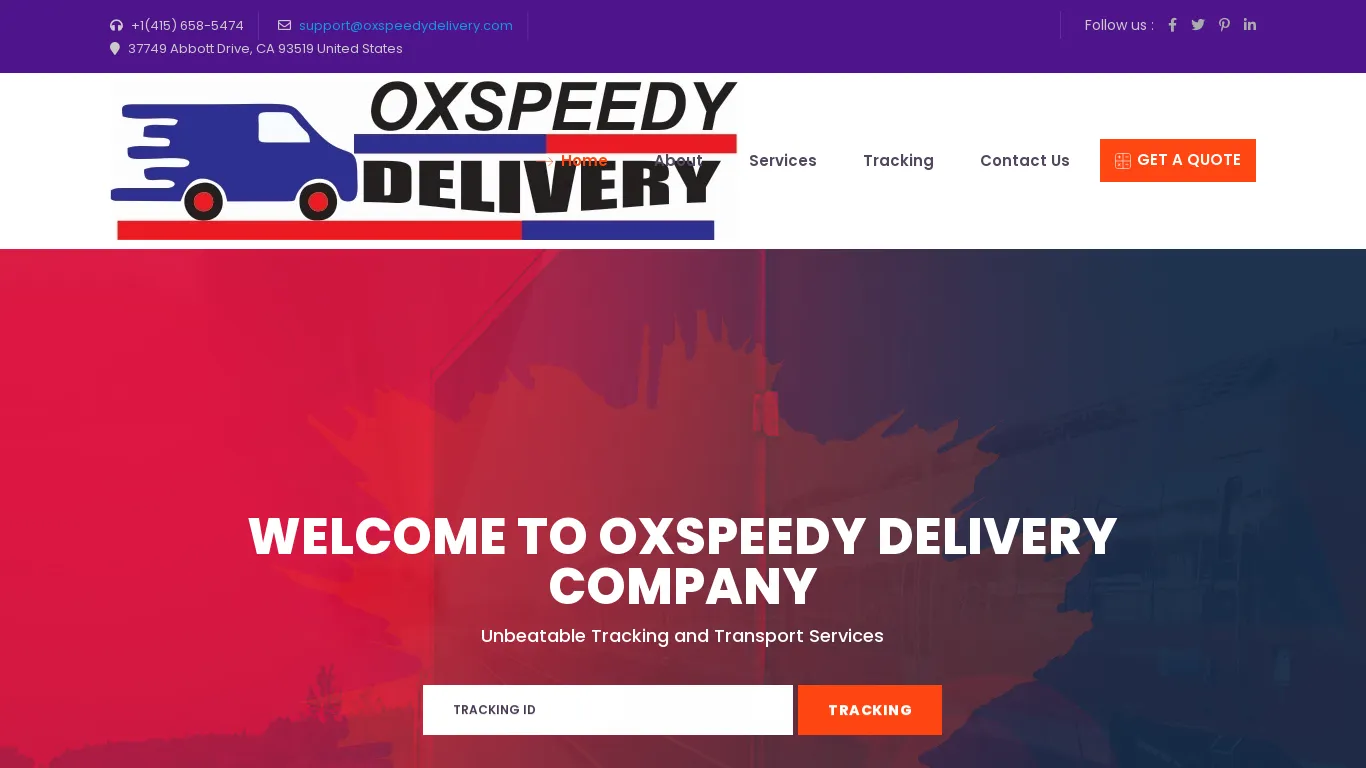 is OXSPEEDY DELIVERY COMPANY - Logistics legit? screenshot