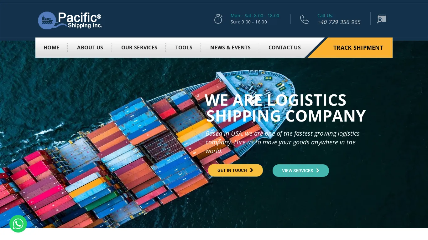 is Pacific Shipping Inc. - Providing Logistics & Shipping Services legit? screenshot