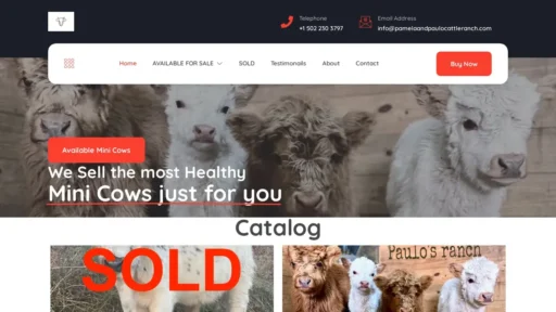 Scam Website Screenshot Pamelaandpaulocattleranch.com