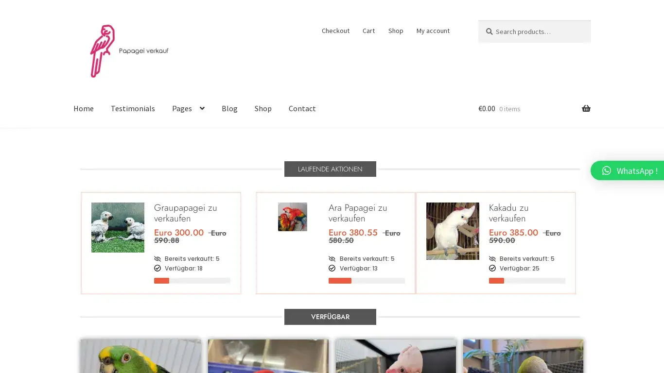 is Papageien - Parrots for sale Near legit? screenshot